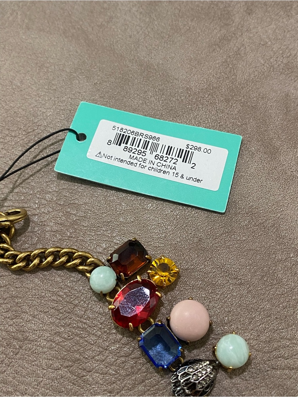 Kurt Geiger Multicolor Statement Necklace with Turquoise Accents - Picture 6 of 6
